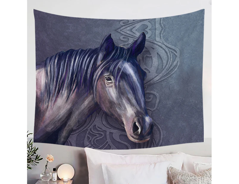 Art Painting Purple Hair Horse Tapestry