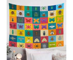 Multi Colored Checkered Bugs and Insects Tapestry