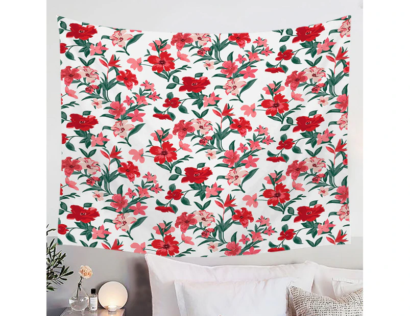 Red Hibiscus Drawings Tapestry