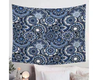 A Pile of Blue Oriental Mandalas Tapestry