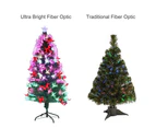 Christmas Tree xmas 150CM WISH Rainbow White xmas decoration with Ultra Bright Multicolour LED Fiber Optic Lights 
