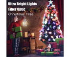 Christmas Tree xmas 150CM WISH Frosted Green xmas decoration with Ultra Bright Multicolour LED Fiber Optic Lights 