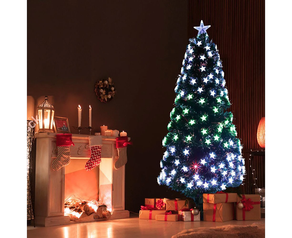 Christmas Tree xmas 90CM WISH Green xmas decoration with Ultra Bright Multicolour LED Fiber Optic Lights 