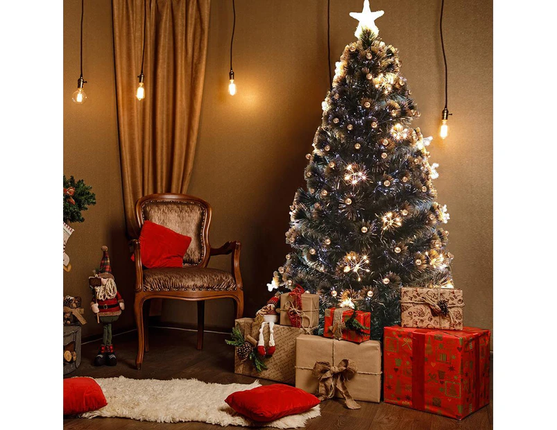 Christmas Tree xmas 90CM WISH Green xmas decoration with Ultra Bright  Golden Warm LED Fiber Optic Lights