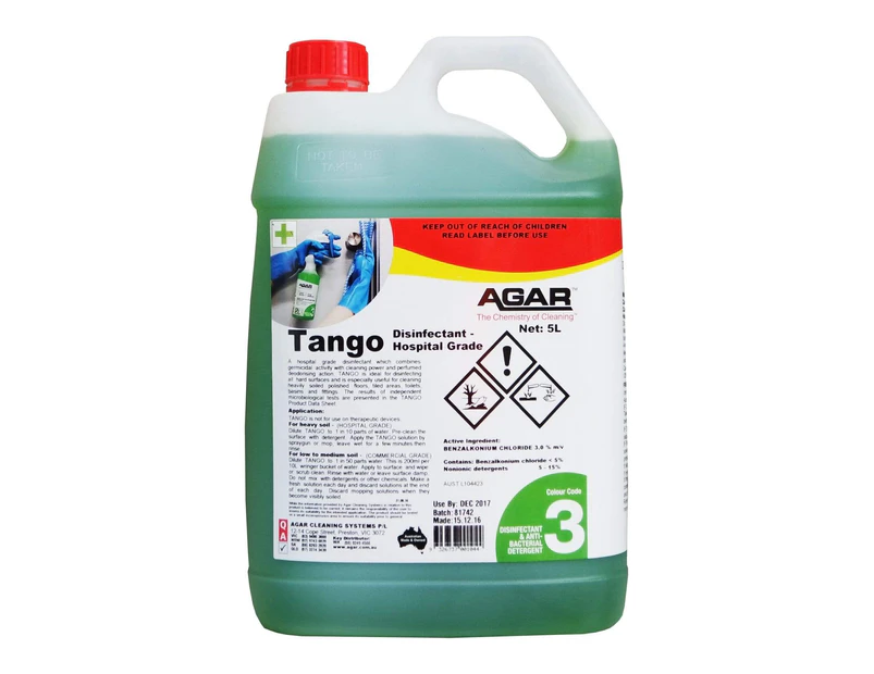 Agar Agar Tango 5Lt Hospital Grade Disinfectant 5Lt