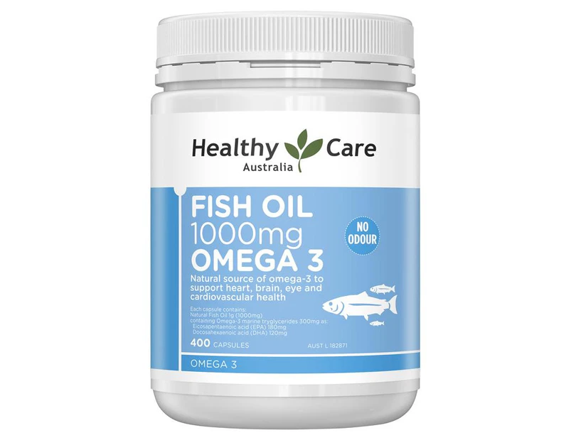 Healthy  Care  Fish  Oil  Omega  3  1000mg  400  Capsules