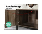 TV Cabinet Entertainment Unit Stand Storage Wood Industrial Rustic 160cm