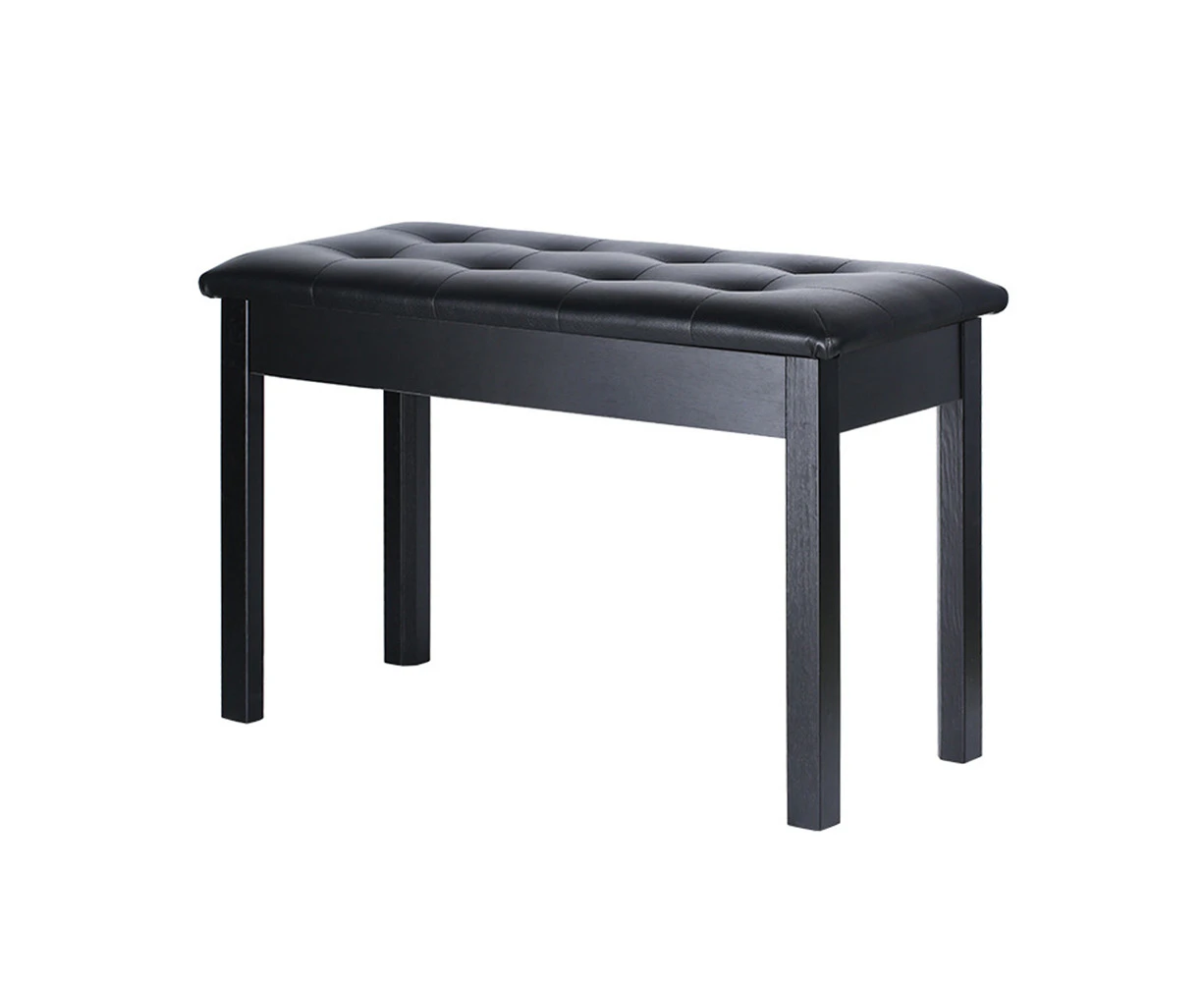 NOVBJECT Luxury Double Seat Long Piano Keyboard Bench Stool PU Leather Storage Seat Chair