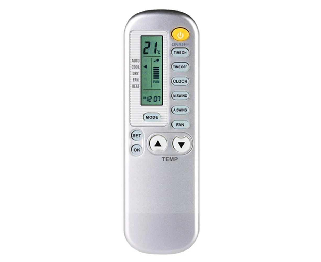 Universal Air Conditioner Remote Control Silver