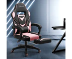 Artiss Office Chair Computer Desk Gaming Chair Study Home Work Recliner Black Pink
