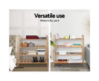 Artiss 4 Tiers Bamboo Shoe Rack Storage Organiser Wooden Shelf Stand Shelves