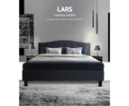 Artiss Bed Frame Queen Size Base Mattress Platform Fabric Wooden Charcoal LARS