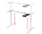 Advwin Electric Standing Desk Frame Height Adjustable Motorised Sit Stand Desk Base Workstation White