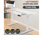 Advwin Electric Standing Desk Frame Height Width Adjustable Sit Stand Desk Base Workstation Silver