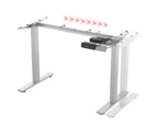 Advwin Electric Standing Desk Frame Height Width Adjustable Sit Stand Desk Base Workstation Silver