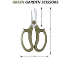 Bestier Floral Scissors Premium Steel Garden Plant Trimming Tools for Gardening Flower Arrangement - -Green