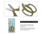 Bestier Floral Scissors Premium Steel Garden Plant Trimming Tools for Gardening Flower Arrangement - -Green
