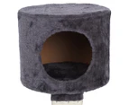 Charlie's 45cm Cat Tree Cubby w/ Scratching Slope - Charcoal