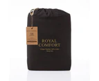 Royal Comfort Vintage Washed 100% Cotton Sheet Set Fitted Flat Sheet Pillowcases - Charcoal