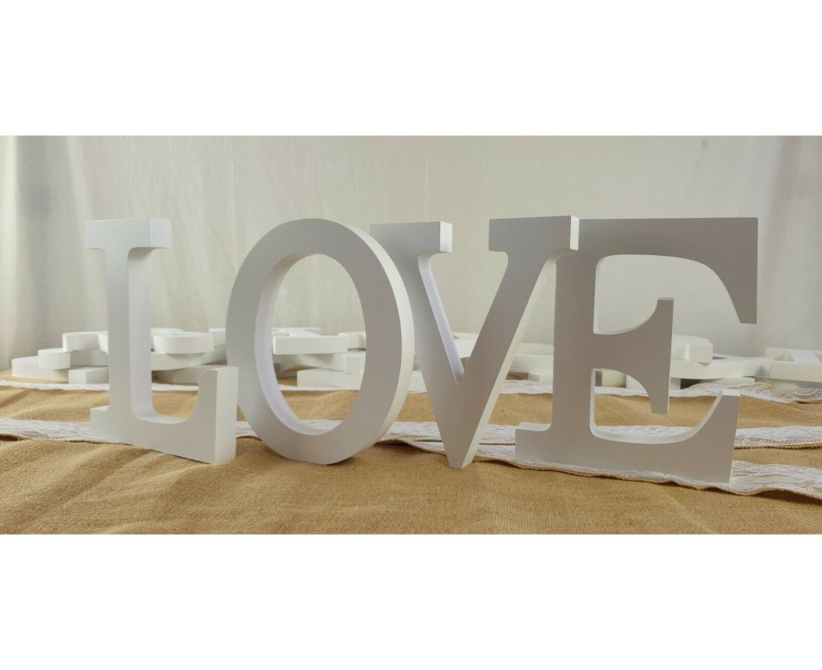 Large 23cm Wooden Letters Small 15cm White Black Alphabet Wedding Home  Birthday