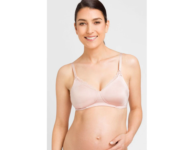 Berlei Womens Comfort Lace Maternity Bra Nude Yxq3 Elastane/Nylon - Nude