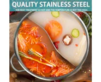 Stainless Steel Twin Mandarin Duck Hot Pot Induction Hotpot Cooker Cookware