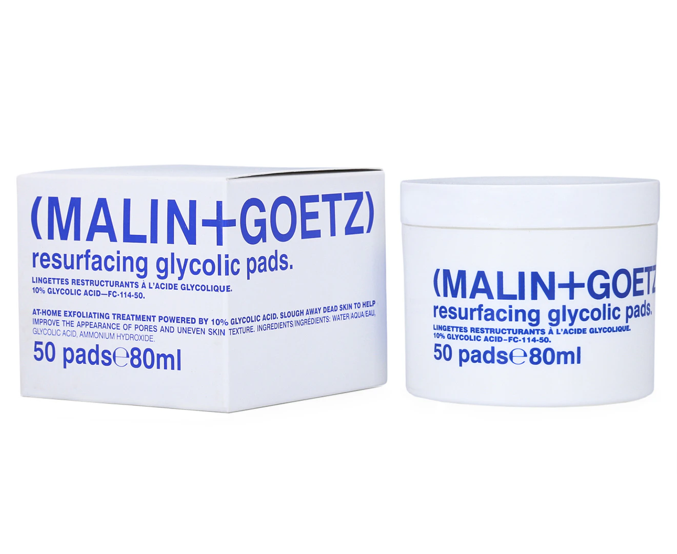 Malin+Goetz Resurfacing Glycolic Pads 50pk