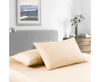 Casa Decor 2000 Thread Count Bamboo Cooling Sheet Set Ultra Soft Bedding - Oatmeal