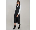 Rachel Pleated Lurex Knit Dress - Black