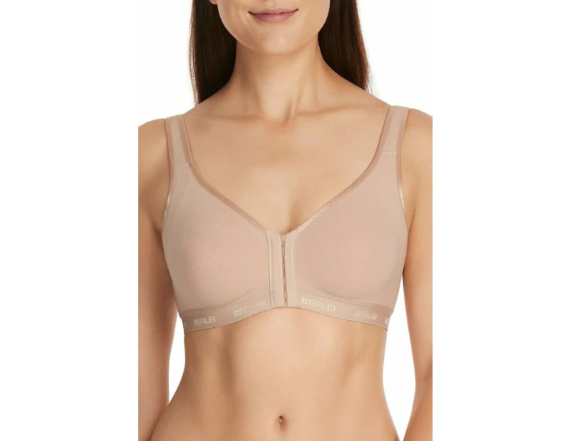 Naturana Soft Cotton Wirefree Pocketed Mastectomy Bra in Light