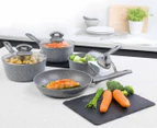 Salter 4-Piece Marble Coated Non Stick Forged Cookware Set with 3 Lids