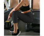 Bonivenshion Women's High Waist Yoga Pants Tummy Control Slimming Booty Leggings Workout Running Butt Lift Tights - Black