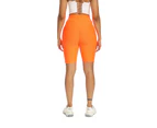 Bonivenshion Women's High Waisted Yoga Shorts for Women Stretchy Tummy Control Butt Lift Booty Workout Shorts-Orange