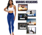 Bonivenshion Women's High Waist Booty Leggings Butt Lift Yoga Pants Workout Pants Slimming Tights - Blue