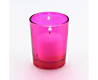 20 Pack - Pink Glass Table Tea Light Candle Holder Girls Hens Night Event Party Room Decoration - 6.5cm High