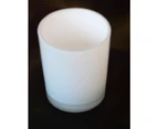 20 Pack - White Glass Tea Light Candle Cylinder Holder 6.5cm H - Wedding Party Event Table Decoration