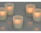 20 Pack - White Frosted Cylinder Shot Glass TeaLight Candle Holder - 6.5cm height - event table decoration