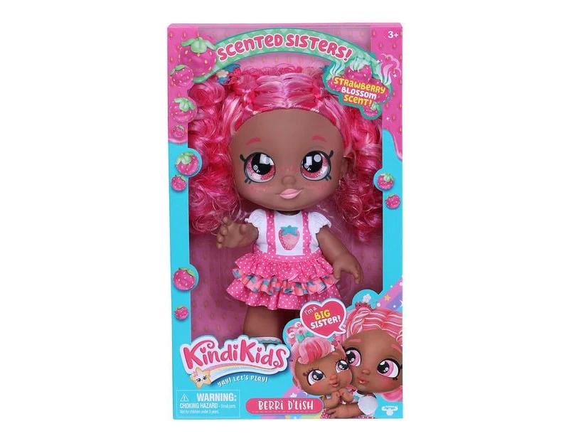 Kindi Scented Big Sister Berri D’Lish Doll for Kids/Children 3y+ Strawberry Hair