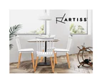 Artiss 4x Dining Chairs Replica Kitchen Chair White Retro Rubber Wood Cafe Seat