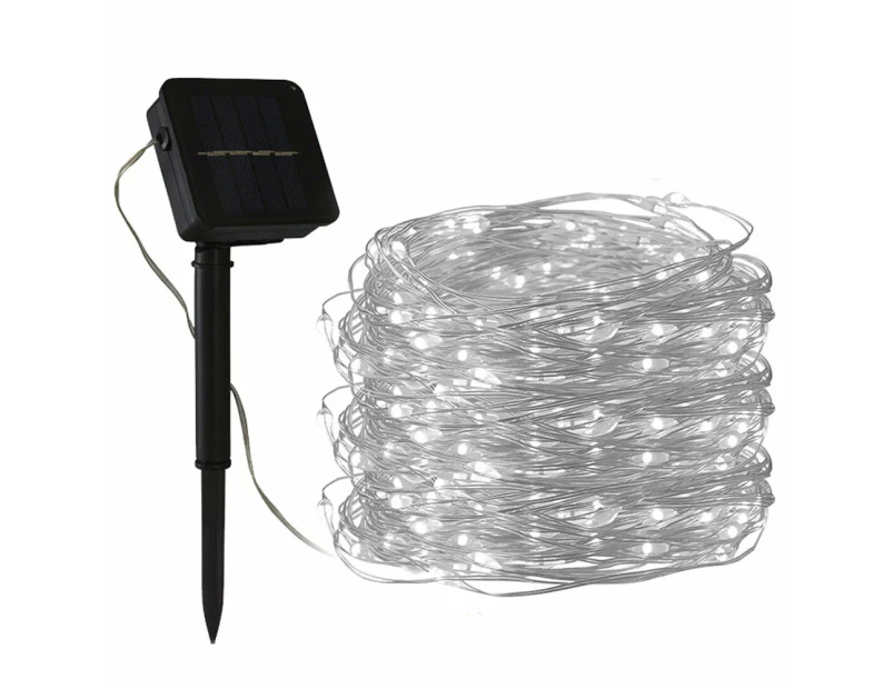 200LED Solar Powered String Fairy Light for Outdoor Decoration - White