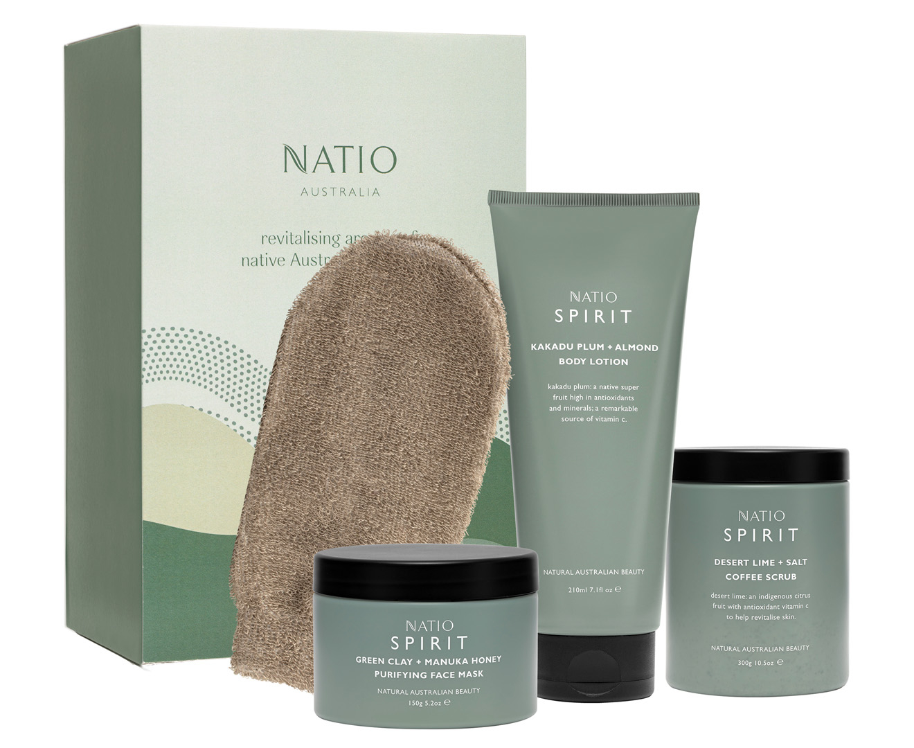 natio spirit green clay manuka honey purifying face mask