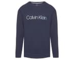 Calvin Klein Men's Immerge Long Sleeve Sleep Crew - Mood Indigo Blue 1