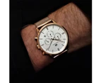 Edmon West Men's 43mm  PORT WHITE Watch - Rose Gold/White