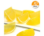 (Yellow Block) - Hagao Artificial Fruit Yellow Lemon Block Wedge Slice Simulation Lifelike Fake for Home Party Kitchen Decoration Teaching Aids-10 pcs