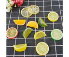 (Yellow Block) - Hagao Artificial Fruit Yellow Lemon Block Wedge Slice Simulation Lifelike Fake for Home Party Kitchen Decoration Teaching Aids-10 pcs