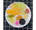 (Yellow Block) - Hagao Artificial Fruit Yellow Lemon Block Wedge Slice Simulation Lifelike Fake for Home Party Kitchen Decoration Teaching Aids-10 pcs