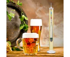 Circrane Hydrometer & Glass Test Jar Set, Triple Scale Alcohol Hydrometer with Measuring Cylinder for Brew Beer, Wine, Mead and Kombucha, ABV, Brix and Gra