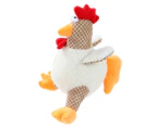 Paws N Claws Pet Dogs Fat Chook Soft Plush 28cm Chew Toy w/ Built-In Squeaker