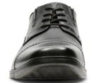 Clarks Men's Tilden Cap Leather Shoes - Black
