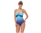 Aqua Perla Womens Sonia Gradient Color One Piece Swimwear SPF50+